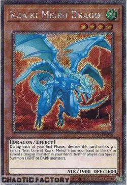 YUGIOH RA03-EN218 Koa'ki Meiru Drago Platinum Secret Rare 1st Edition NM - Image 1