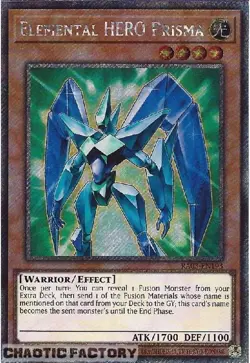 YUGIOH RA03-EN193 Elemental HERO Prisma Platinum Secret Rare 1st Edition NM - Image 1