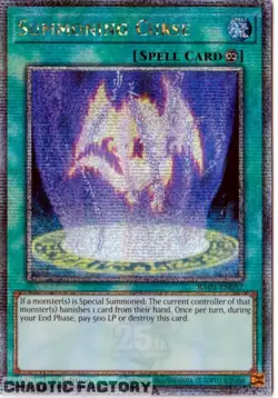 YUGIOH RA03-EN057 Summoning Curse Quarter Century Secret Rare 1st Edition NM - Image 1