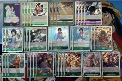 One Piece TCG Purple/Green Lim ODYSSEY Deck w/ 10 Don!!! - English - Sleeved - Image 1