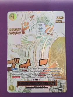 Gum-Gum Golden Rifle-Alt Art-OP15-116 Adventure on Kami's Island One Piece TCG! - Image 1