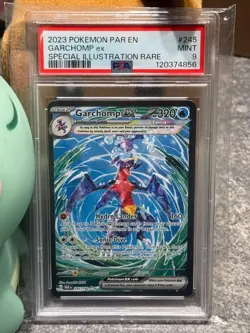 2023 POKEMON PARADOX RIFT #245/182 GARCHOMP EX SPECIAL ILLUSTRATION RARE PSA 9 - Image 3