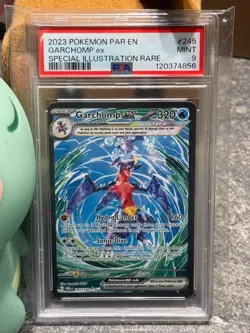 2023 POKEMON PARADOX RIFT #245/182 GARCHOMP EX SPECIAL ILLUSTRATION RARE PSA 9 - Image 4