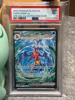 2023 POKEMON PARADOX RIFT #245/182 GARCHOMP EX SPECIAL ILLUSTRATION RARE PSA 9 - Image 5