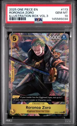 One Piece 2025 Illustration Box Vol 3 Set Promo Sequential Luffy & Zoro Psa 10 - Image 4
