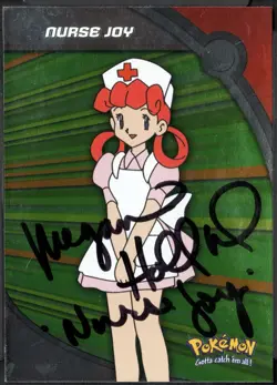 Signed Megan Hollingshead Topps Pokemon HV16 Nurse Joy TV Series 3 Foil - Image 1