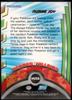 Signed Megan Hollingshead Topps Pokemon HV16 Nurse Joy TV Series 3 Foil - Image 2