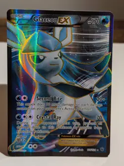 Pokemon TCG Glaceon EX Full Art Ultra Rare Holo Card 116/124 Fates Collide - Image 1