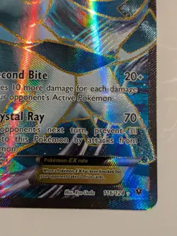Pokemon TCG Glaceon EX Full Art Ultra Rare Holo Card 116/124 Fates Collide - Image 5