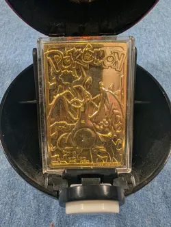 Pokemon Charizard 23K Gold Plated Trading Card #06 Burger King 1999 PokeBall COA - Image 2