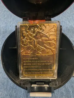 Pokemon Charizard 23K Gold Plated Trading Card #06 Burger King 1999 PokeBall COA - Image 3