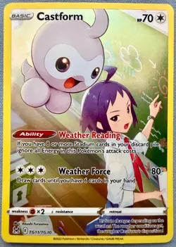 Castform TG11/TG30 - LP - Pokemon TCG Lost Origin Trainer Gallery Card (2022) - Image 1