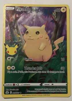Pikachu 005/025 Celebrations Full Art Ultra Rare Holo Pokemon Card NM - Image 1