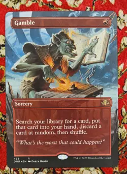 MTG Gamble Borderless DMR 433 NM - Dominaria Remastered Near Mint - Image 1