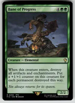 Bane of Progress Rare Commander: FINAL FANTASY 299 MTG Near Mint 2025 - Image 1