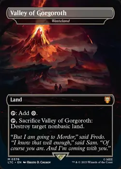 1x Valley of Gorgoroth (Wasteland) (376) ~~ Borderless - Foil NM-Mint, English C - Image 1