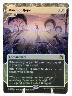 Dawn of Hope FOIL 0002 Wilds Of Eldraine ENCHANTING TALES BORDERLESS MTG NM WOT - Image 2
