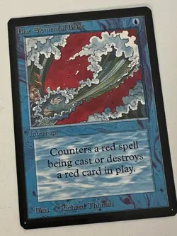 Magic the Gathering MTG Beta Blue Elemental Blast NM- (Beta Bob) - Image 1