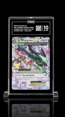 POKEMON SWSH CELEBRATIONS CLASSIC COL. #76 M RAYQUAZA EX TAG GEM MINT 10 - Image 1