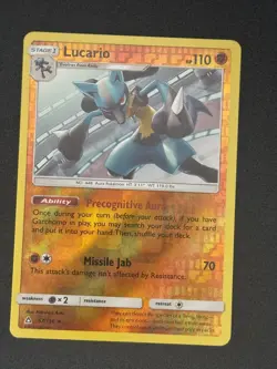 67/156 Ultra Prism Lucario Reverse Holo Rare Pokemon TCG - Image 1