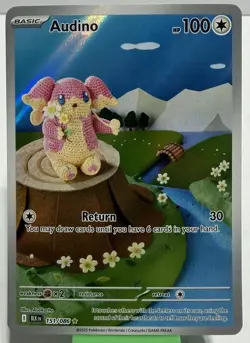 Pokemon TCG: Audino 151/086 - Black Bolt - Illustration Rare - Full Art - Image 1