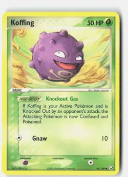 Koffing 61/109 Common Team Rocket Returns Pokemon Near Mint - Image 1