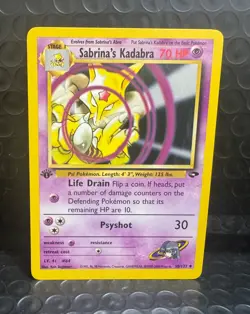 Sabrina's Kadabra 58/132 1st Edition Gym Challenge Pokemon TCG - Image 1