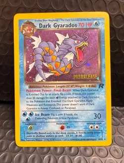 Dark Gyarados 8/82 Team Rocket Prerelease Holo Rare Sugimori Pokemon TCG mp - Image 1