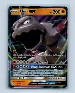 Pokemon tcg Hidden Fates Onix GX Near Mint or Better - Image 1