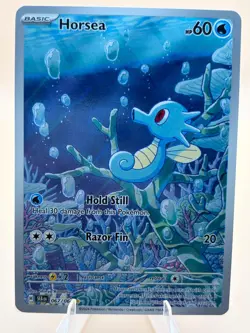 Horsea 067/064 Illustration Rare Shrouded Fable Pokemon Near Mint - Image 1