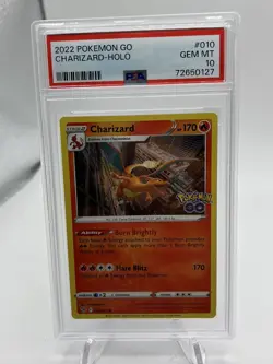 Pokemon 2022 Charizard 010/078 Pokemon GO Holo GEM MINT PSA 10 - Image 1