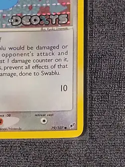 Pokemon EX Deoxys Swablu 79/107, Reverse Holo, LP - NM Condition! - Image 5