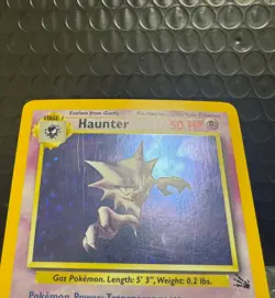 Haunter 6/62 Fossil Unlimited Holo Pokemon TCG MP - Image 3