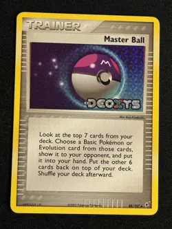 2005 Pokemon EX Deoxys Master Ball 88/107 Reverse Holo Stamped LP+ - Image 1