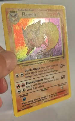 Flareon Legendary Collection 10/110 Holo Rare Pokemon Card HP - Image 3