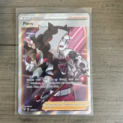Piers 187/189 Darkness Ablaze NM Full Art Ultra Rare Pokemon Card - Image 1