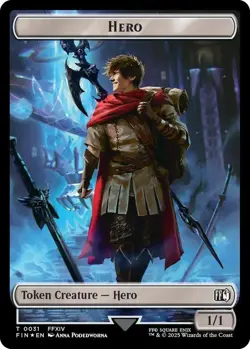 2x Hero/Treasure Token, Final Fantasy Tokens, MTG, 2 pack, Magic the Gathering - Image 1