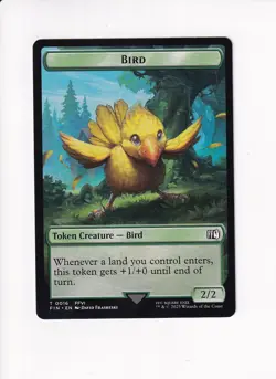 MAGIC THE GATHERING MTG FINAL FANTASY DOUBLE TOKEN BIRD 16 / WIZARD 14 (X) - Image 1