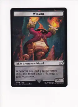 MAGIC THE GATHERING MTG FINAL FANTASY DOUBLE TOKEN BIRD 16 / WIZARD 14 (X) - Image 2