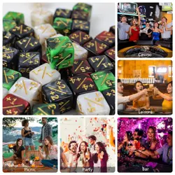 48 Pieces MTG Dice Counters Token Dice, Magic The Gathering Glitter Sparkle Dice - Image 2