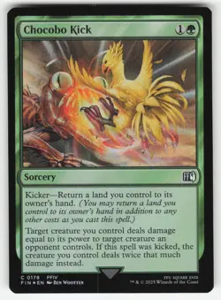 CHOCOBO KICK 178 C FINAL FANTASY MAGIC: THE GATHERING FOIL LIGHTLY PLAYED - Image 1