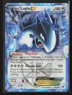 Lugia EX (Team Plasma) Ultra Rare Plasma Storm 108/135 LP Pokemon Card - Image 1
