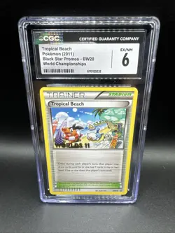Pokemon Tropical Beach Black & White Promo Promo CGC 6 2011 BW 28 World Champ - Image 1