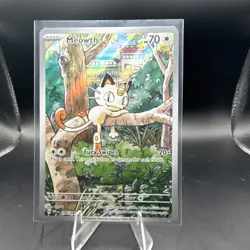 Pokemon Company Meowth 206/193 Paldea Evolved Illustration Rare Holo EN 70HP - Image 1