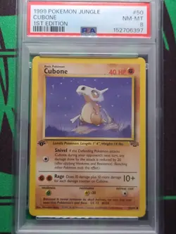 Cubone 1st Edition 1999 Pokemon Jungle #50 Vintage WOTC PSA 8 - Freshly Graded - Image 3