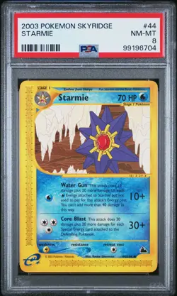 2003 POKEMON SKYRIDGE #44 STARMIE PSA 8 - Image 1