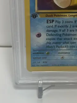 2000 Pokemon Misty's Psyduck 1st Edition 90/132 Gym Challenge Regular PSA 9 - Image 4