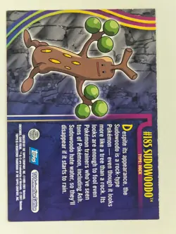Sudowoodo #185 Pokemon 2001 Topps Johto - LP - Image 2