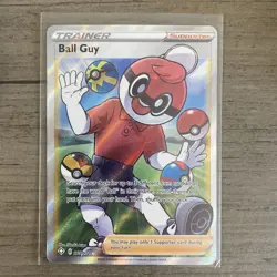 Ball Guy (Full Art) 065/072 Shining Fates Holo Pokemon - Image 1