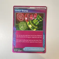 The Pokemon Company Unfair Stamp 165/167 SV06 ACE SPEC Rare Holo Eng - Image 1